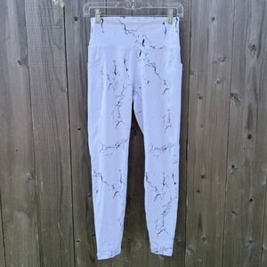 Buffbunny Limitless Collection Sz Medium White Marble Elysium Athleisure Pockets